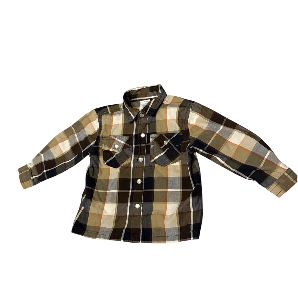 WonderKids Snap Button Down Dress Shirt